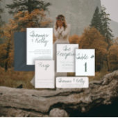 Invitation Mariage de calligraphie moderne Numéros de tableau