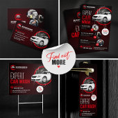 Prospectus 14 Cm X 21,6 Cm Lave-auto moderne Détail de l'automobile épilation