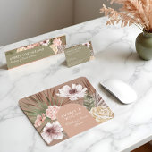 Moderne chique Boheemse Waterverf Florals Foto Boo Badge