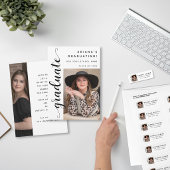 Étiquette Modern Script Photo Graduation Return Address