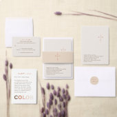 Invitation Croix de monogramme calligraphié pour mariage chré (Personnalisez la collection de ce créateur indépendant.)
