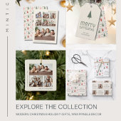 Papier Cadeau Modèles d'arbres de Noël modernes
