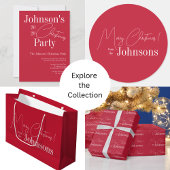 Assiettes En Carton Noël Famille moderne Rouge Joyeux Noël