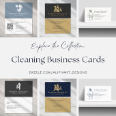 Carte De Visite Cleaner House Cleaning Service Minimal QR Code
