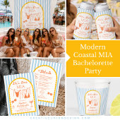 Tenture Modern Coastal Bachelorette Party Backdrop Banner