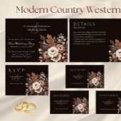 Modern Elegant Land Western- Bloemen Visitekaartje