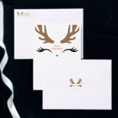 Modern en Schattige rendiergezicht Mok (Personaliseer de collectie van deze zelfstandige maker.)