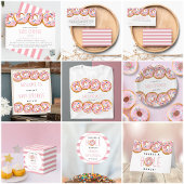 Serviette En Papier Baby shower moderne Filles de Donut Saupoudrer