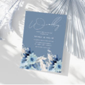 Invitation Dusty Bleu tendance Moderne Toutes les saisons Mar