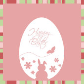 Carte postale moderne Happy Easter Egg Pastel Rose