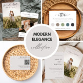 Modern Elegance Photo Wedding Kaart