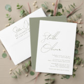 Numéro De Table Mariage de script moderne élégant Sage Green (Personnalisez la collection de ce créateur indépendant. Test)