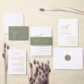 Menu Mariage Moderne Rustique Calligraphié en Terracott (Personnalisez la collection de ce créateur indépendant.)