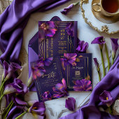 Striking Elegant Luminous Violets Save the Date