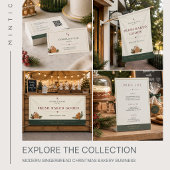 Carte De Visite Code QR de la boulangerie de Noël moderne