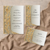 Programme de mariage orné d'or moderne (Personnalisez la collection de ce créateur indépendant. )