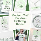 Sticker Rond Trou moderne en un par golf Anniversaire