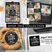 Afstuderen Bedankt Fancy Jaar Script Naam Ronde Sticker