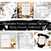 Minimalistisch klein menselijk Shindig Baby shower Kaart