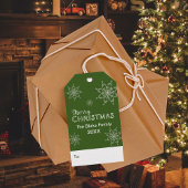 Tablier Festive Green | Snowflakes Joyeux Noël