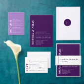 Minimale Lavendel moderne bruiloft receptie Informatiekaartje (Personaliseer de collectie van deze zelfstandige maker.)