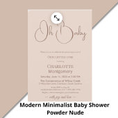Dessous-de-verre Carré En Papier Modern Minimalist Baby Shower | Powder Blush