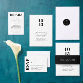 Sticker Rond Minimalist Black Wedding Initials. Modern Monogram (Personnalisez la collection de ce créateur indépendant. )