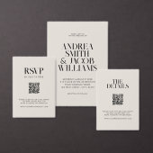 Programme minimaliste moderne de mariage ivoire ch (Personnalisez la collection de ce créateur indépendant.)