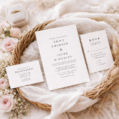 Programme Mariage Minimaliste Noir Et Blanc