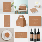 Moderne Minimalistische Script Aangepaste Terracot Kussen