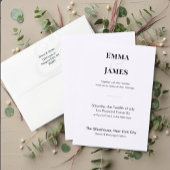 Numéro de table Mariage Ampersand Minimaliste