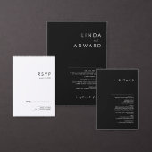 Invitation Moderne minimaliste Mariage noir traditionnel (Personnalisez la collection de ce créateur indépendant.)