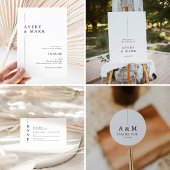 Invitation Photo moderne Mariage de code QR