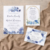 Éventail Élégant Script Marine bleu moderne minimaliste Mar (Personnalisez la collection de ce créateur indépendant. )