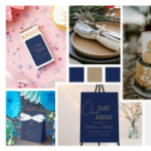 Elegante Navy repetitie diner bruiloft Bedankdoosjes