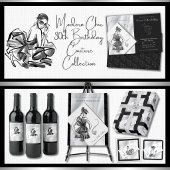 Stijlvolle monochrome parfum mode ontwerp etui