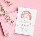Sachets En Papier Premier anniversaire du Pastel Pink Rainbow Boho