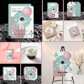 Serviette En Papier Baby shower moderne Pastel Space Explorer