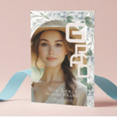 Invitation En Aluminium Modern Gold Typography Grad Photo