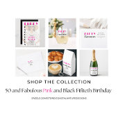 Modern Fifty and Fabulous Bold 50th Birthday Sparkling Wijnetiket