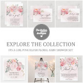 Serviette En Papier Baby shower floral rose moderne