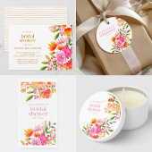 Papier Aquarelle rose rose orange budget Invitation de do