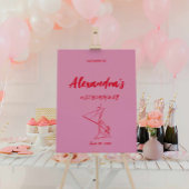 Serviette En Papier Rouge rose Anniversaire Napkin Croquis moderne