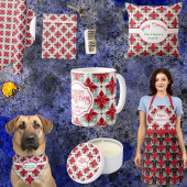 Papier Cadeau Poinsettia inspiré motif de Noël moderne