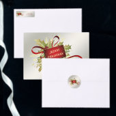 Papier Mousseline Papier Tissu de Noël Rouge moderne