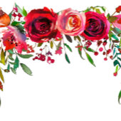 Invitation Moderne Simple Rose Rouge Merci Note