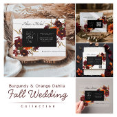 Carte de RSVP de mariage avec code QR Floral Moder