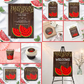 Invitation Baby shower Rustique moderne Watermelon Slices