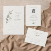 Moderne Saliegroene Botanische Elegante Bruiloft Programma (Personaliseer de collectie van deze zelfstandige maker.)