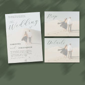 Invitation Moderne Sage Green Calligraphie Mariage de